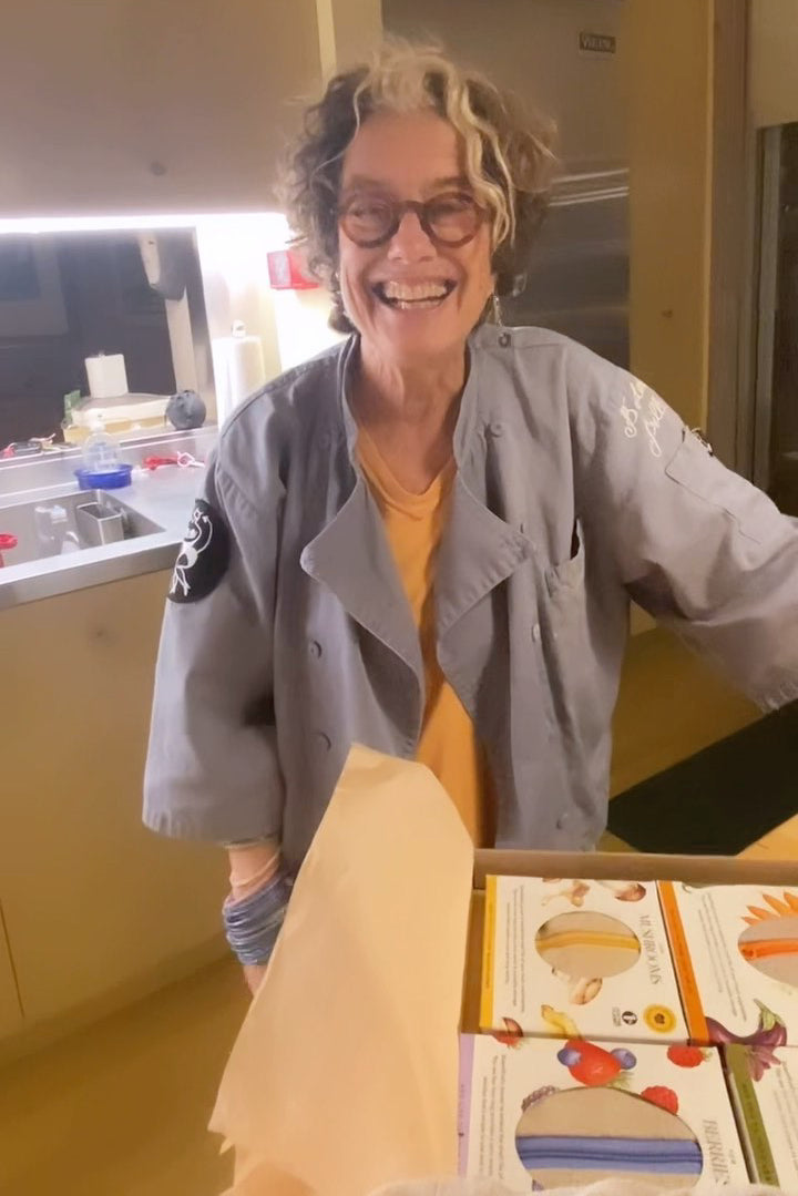 Chef Susan Feniger enjoying Ambrosia Produce Bags