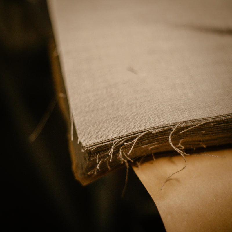 Raw European flax linen