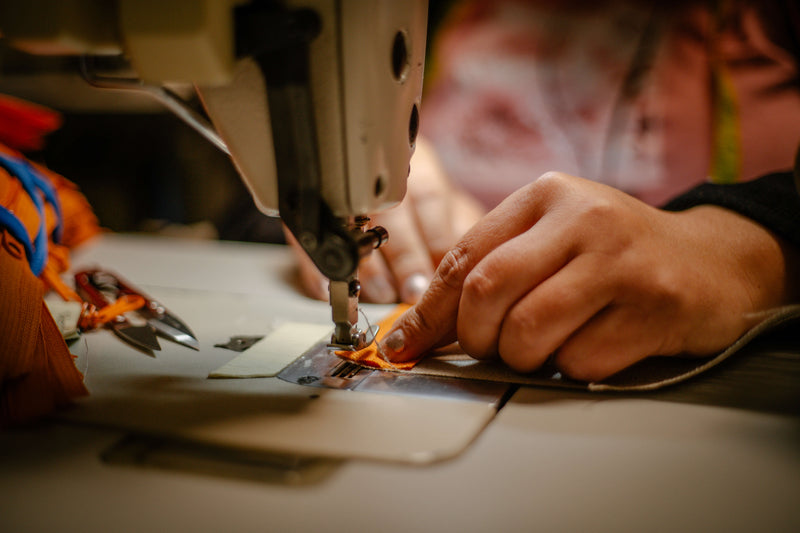 An Ambrosia Bag being sewn