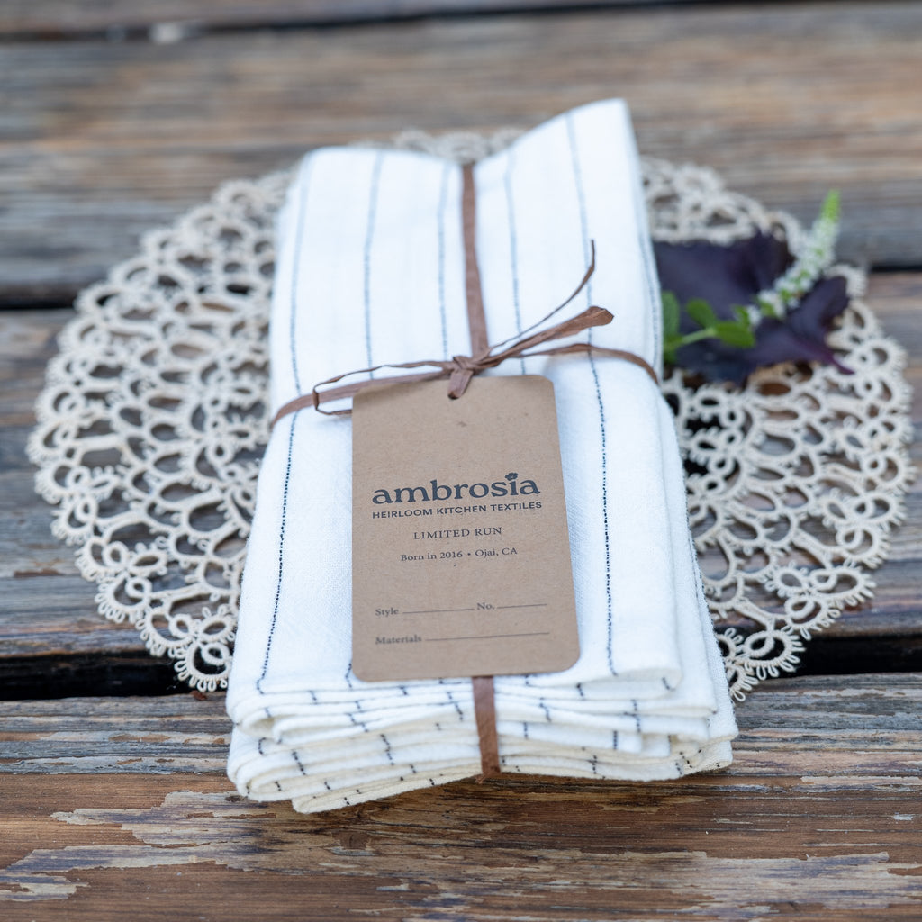 Ambrosia washed European linen napkins, set of 4, view 2